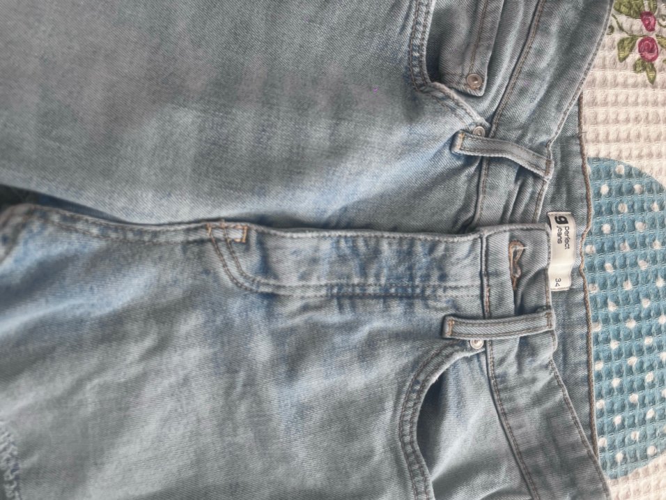 Gri Kadın Denim Salaş Midi Jean - Görsel 2