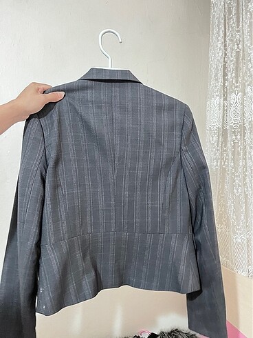 m Beden gri Renk Orijinal koton blazer ceket