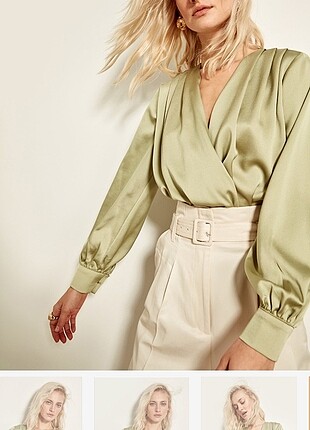 xl Beden haki Renk Kruvaze Yaka Body Trendyol milla