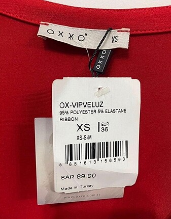 s Beden kırmızı Renk Oxxo V yaka bluz