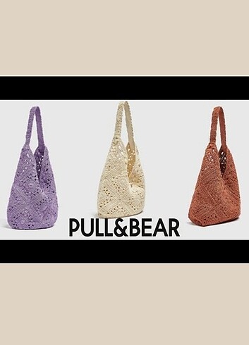 Pull and bear örgü çanta