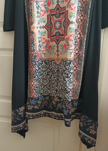 Siyah Uzun Kollu Yüksek Yakalı Hamile Tuniği - Görsel 4