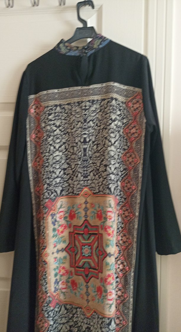 Siyah Uzun Kollu Yüksek Yakalı Hamile Tuniği - Görsel 2