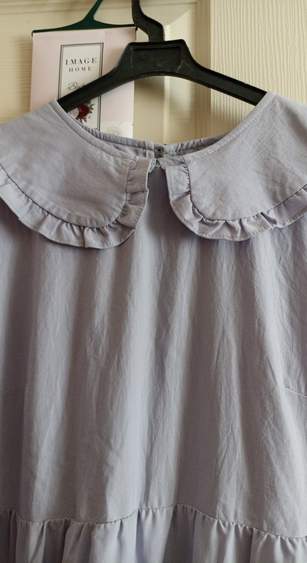 Gri Uzun Kollu Fırfırlı Midi Tunik - Görsel 3