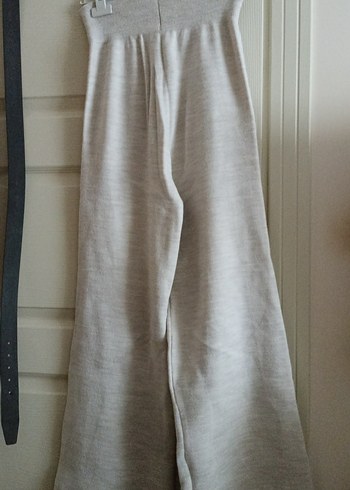 Bej Keten Rahat Kesim Midi Kadın Pantolon - Görsel 2