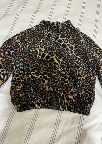 Kahverengi Leopar Desenli Kürklü Kedi Kıyafeti - Görsel 2