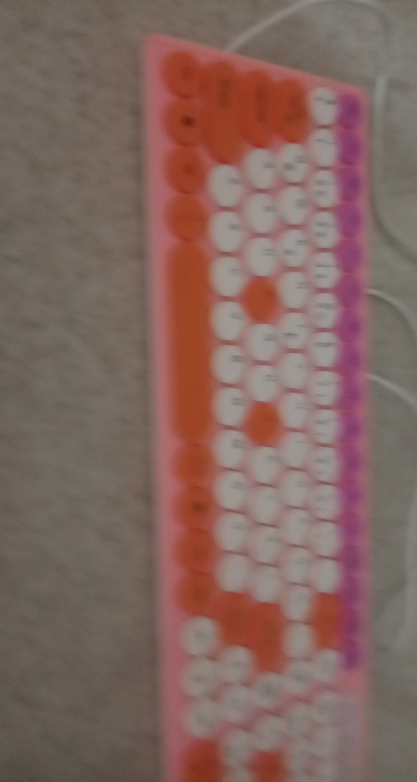 Pembe Retro Stil Yuvarlak Tuşlu Klavye - Görsel 3