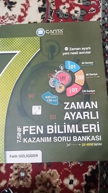 Çanta yayınları Fen bilimleri soru Bankası kullanılmamış. 7. Sin