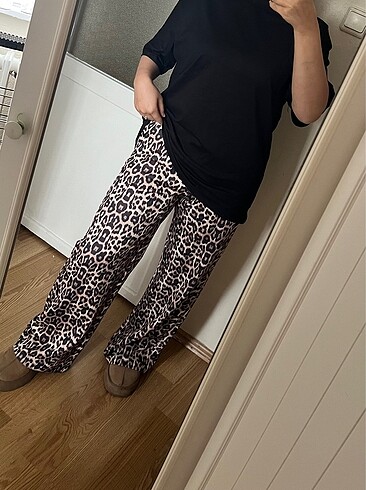s Beden çeşitli Renk Zara Leopar Palazzo