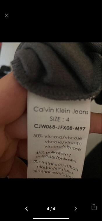 4 Yaş Beden gri Renk calvin klein çocuk elbise