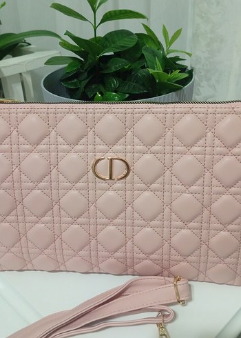 Pembe Nakışlı Kadın Çantası Fermuarlı - Görsel 10