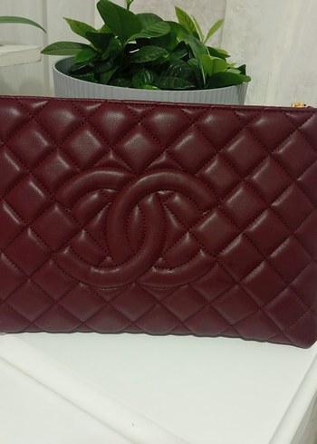 Bordo Deri Kadın Çanta Tokalı - Görsel 12