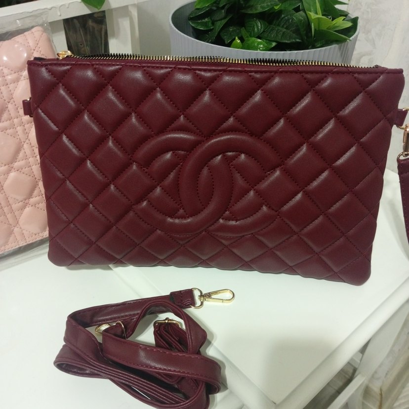 Bordo Deri Kadın Çanta Tokalı - Görsel 4