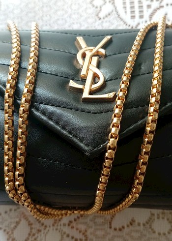 Zincir Detaylı Yılan Desenli Deri Kadın Çanta - Görsel 6