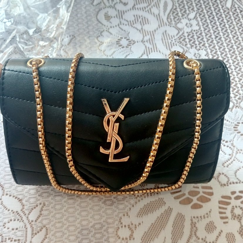 Zincir Detaylı Yılan Desenli Deri Kadın Çanta - Görsel 2