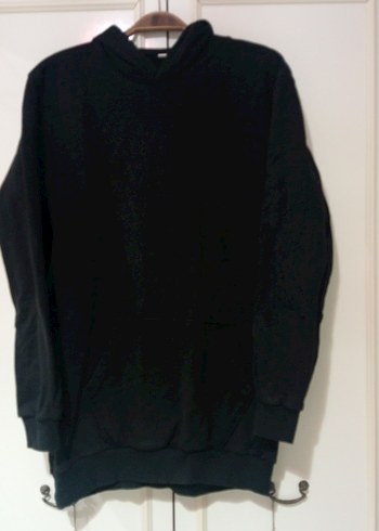 Siyah Kadın Kapüşonlu Sweatshirt - Görsel 4