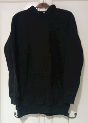 Siyah Kadın Kapüşonlu Sweatshirt - Görsel 3