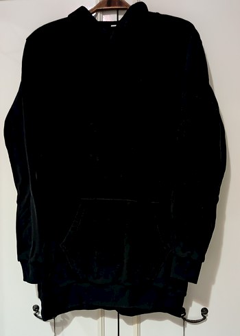 Siyah Kadın Kapüşonlu Sweatshirt - Görsel 2