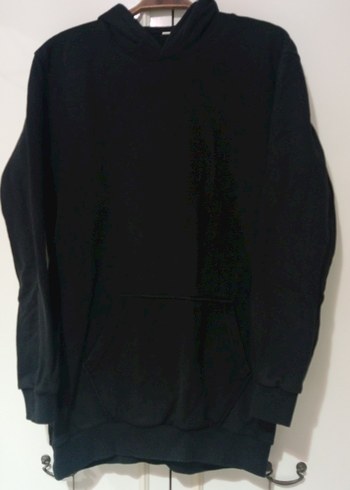 Siyah Kadın Kapüşonlu Sweatshirt - Görsel 5