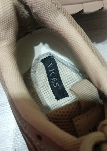 Bej Bağcıklı Kadın Spor Ayakkabı - Görsel 9