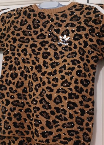 Kız Leopar Desenli Kadife Eşofman Takımı - Görsel 8