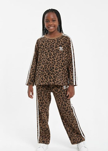 Kız Leopar Desenli Kadife Eşofman Takımı - Görsel 15