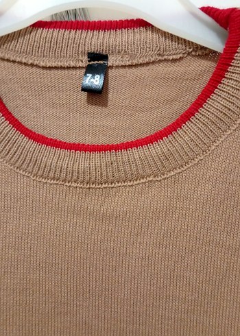 Nakışlı Kahverengi Kız Triko Kazak - Görsel 8