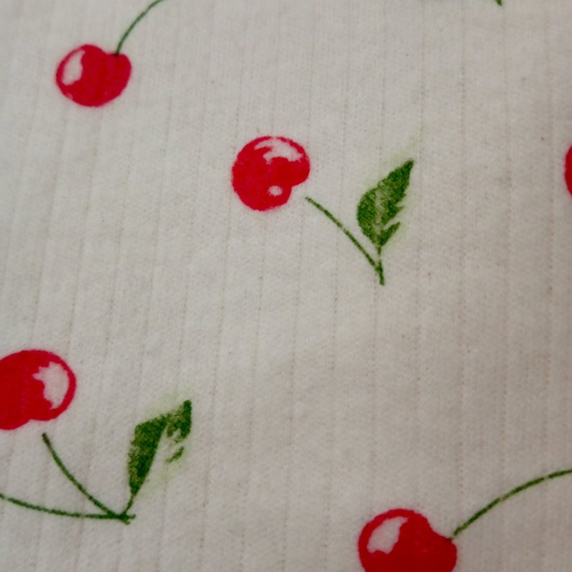 Kiraz desenli uzun kollu bebek kız takımı - Görsel 5