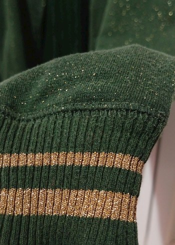 Yeşil Parlak Fermuarlı Midi Kadın Ceket çocuk - Görsel 4