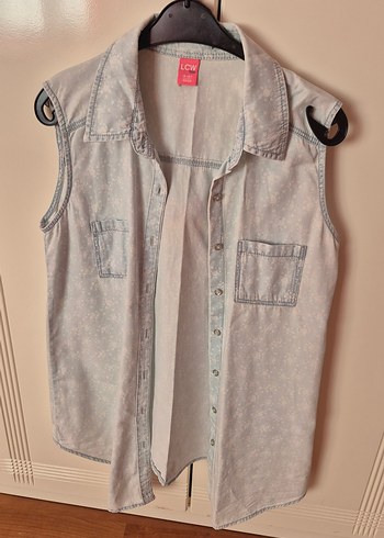 Düğmeli Kolsuz Gömlek - Görsel 3