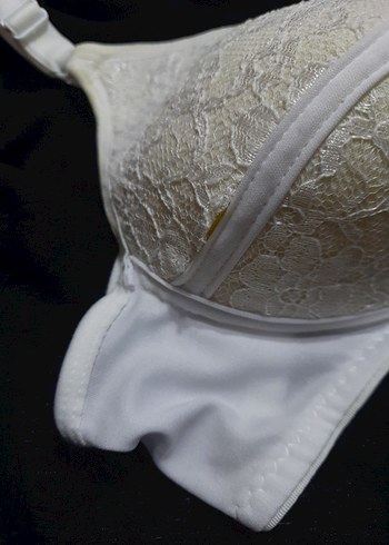 Beyaz Minimalist Dantelli Sütyen - Görsel 6