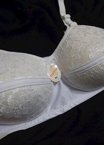 Beyaz Minimalist Dantelli Sütyen - Görsel 2