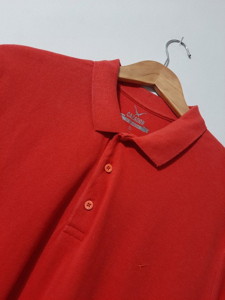 Kırmızı Erkek Kısa Kollu Polo Tişört - Görsel 2