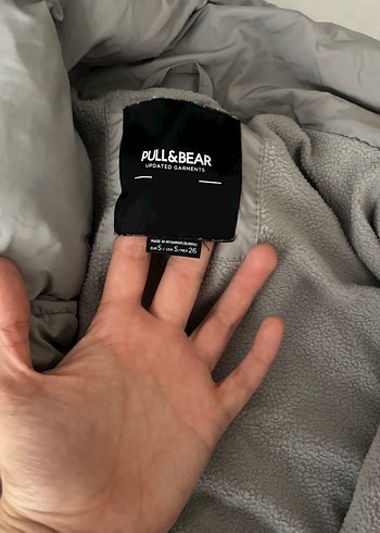 Pull and Bear Gri Düğmeli Kadın Midi Kışlık Mont