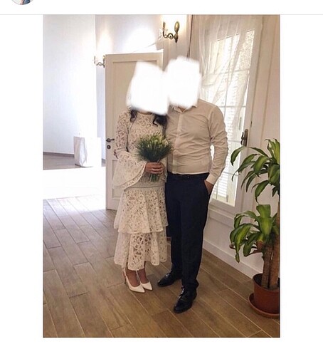 xs Beden Dantel beyaz elbise nikah / dış çekim