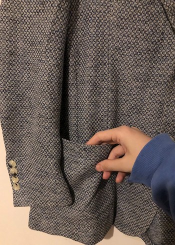 Gri Düğmeli Erkek Ceket - Görsel 2