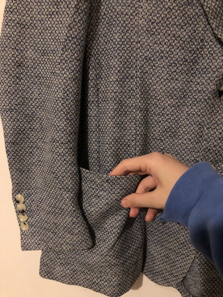 Gri Düğmeli Erkek Ceket - Görsel 2
