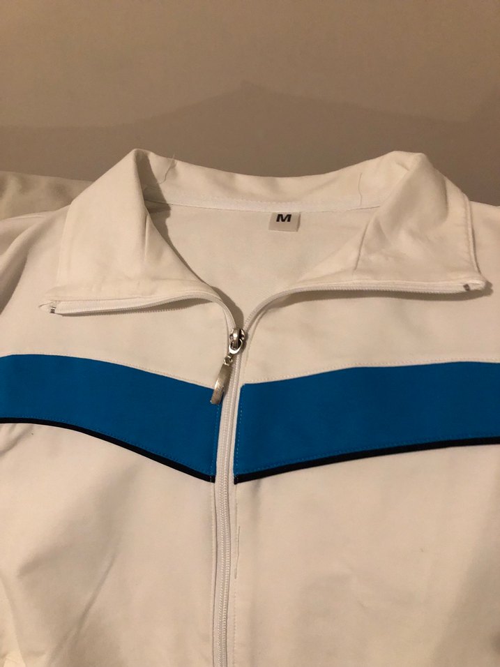 Beyaz Fermuarlı Spor hırka - Görsel 2