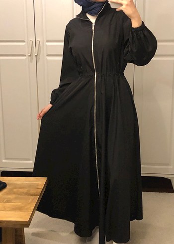 Siyah Kadın Yağmurluk Fermuarlı - Görsel 4