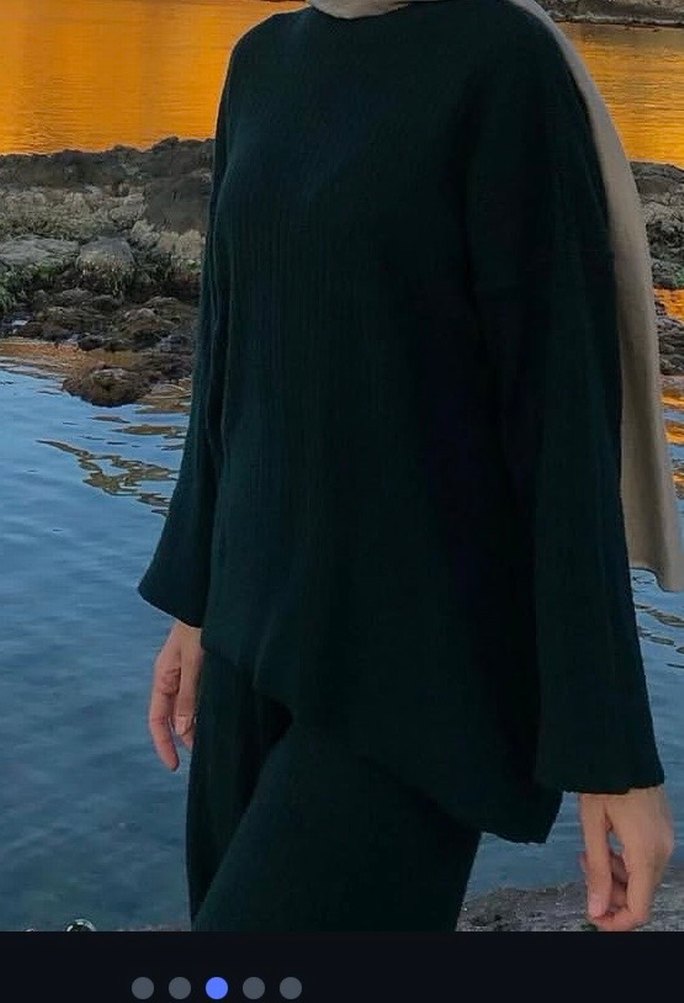 Koyu Yeşil Triko Takım - Görsel 2