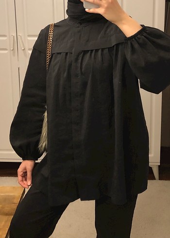 Parlak Siyah Gömlek Pantolon Takım - Görsel 5