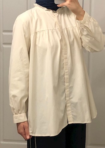 Fırfırlı Beyaz Gömlek - Görsel 7