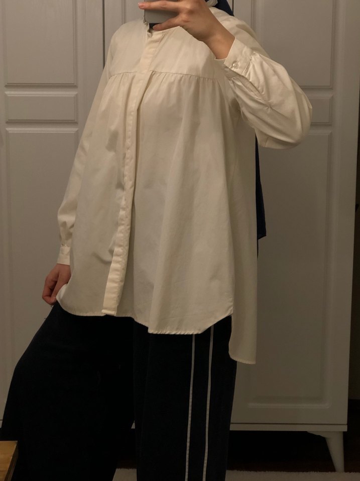 Fırfırlı Beyaz Gömlek - Görsel 4