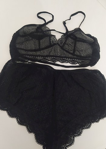 Dantel Detaylı Siyah Mini Büstiyer - Görsel 2