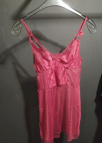 Parlak Pembe Midi Bohem Gecelik - Görsel 2