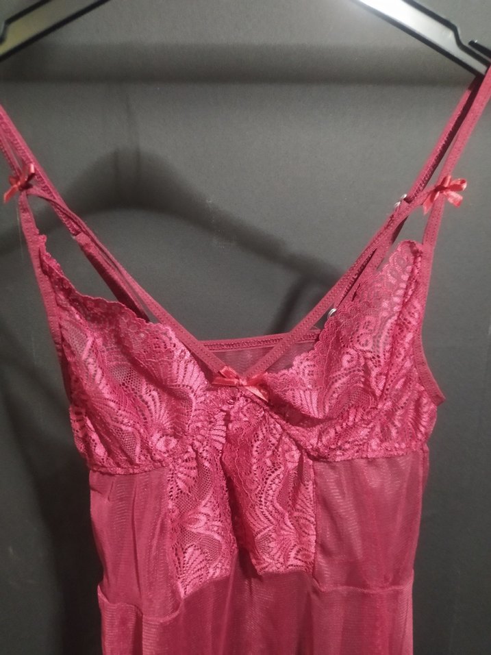 Parlak Pembe Midi Bohem Gecelik - Görsel 3