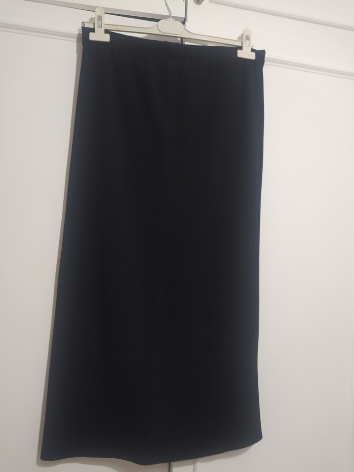 Kadın Siyah Uzun Dar Etek kalem etek - Görsel 2