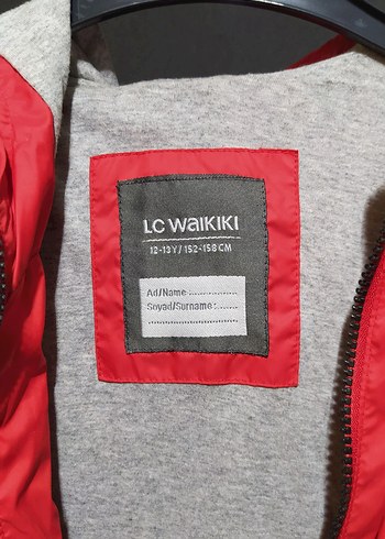 Kırmızı Fermuarlı çocuk mont yağmurluk - Görsel 4