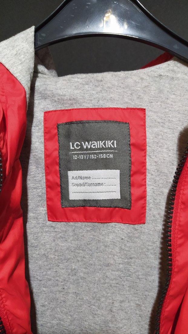 Kırmızı Fermuarlı çocuk mont yağmurluk - Görsel 4