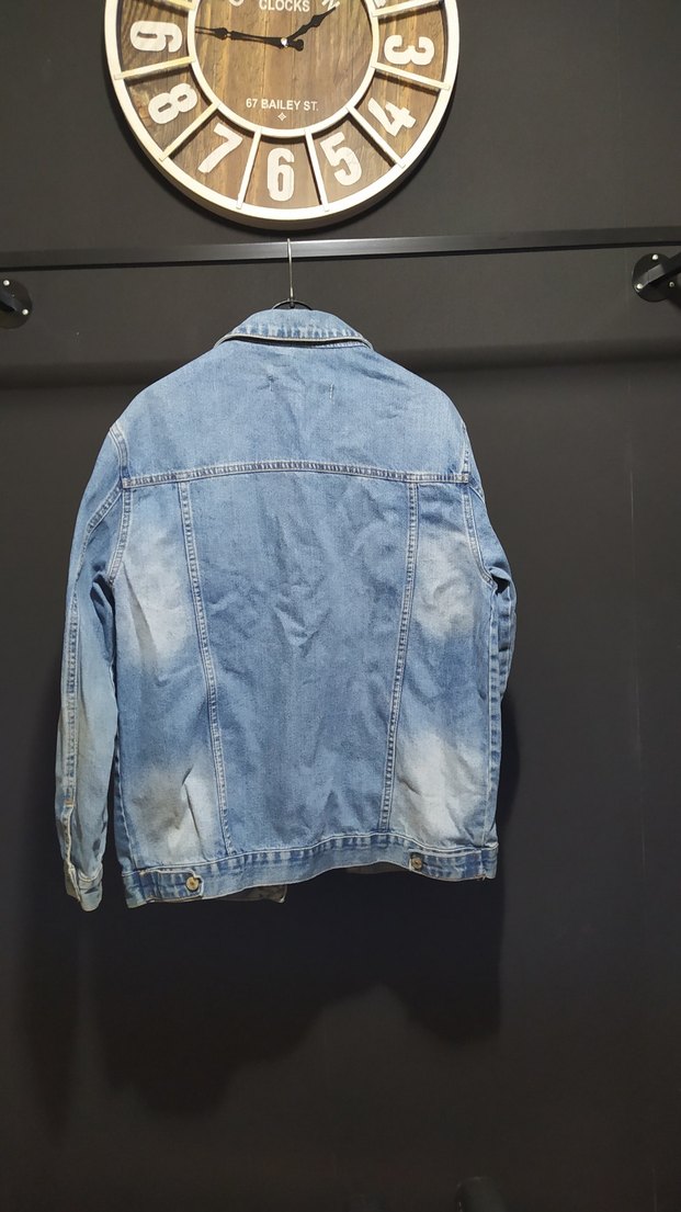 Açık Mavi Düğmeli kot Denim Ceket - Görsel 3